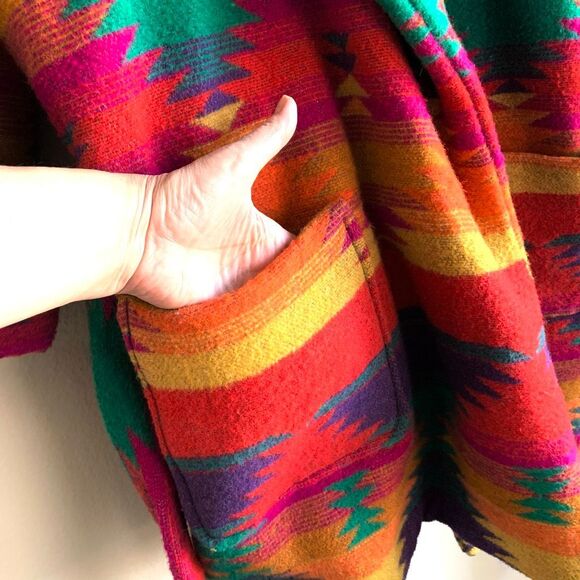 Woven Wool Blanket Coat (Sz XL - 2XL) - Picture 6 of 11